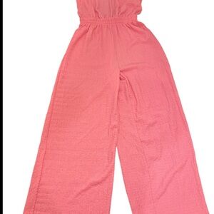 Zara Pink Textured Jumpsuit